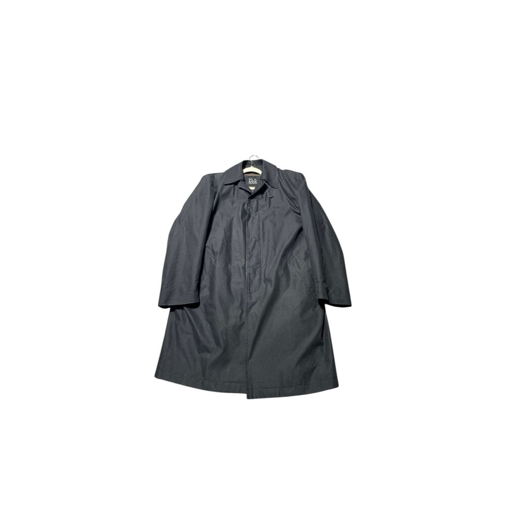 Jos. A. Bank Trench Coat Mens 40R Black Single-Breasted Removable Plaid Lined - Picture 4 of 16